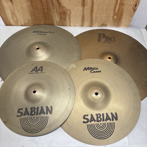 SABIAN AA Rock Crash 16インチAA Regular Hats 14インチ シンバル 4枚セット