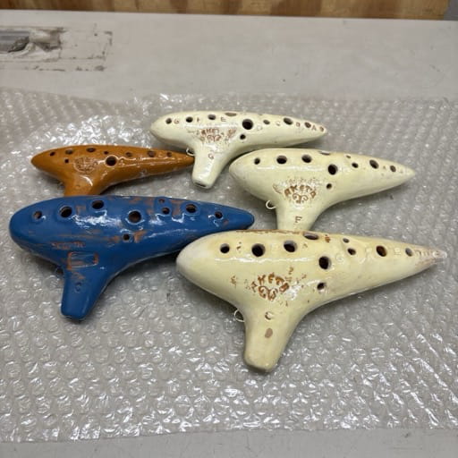 オカリナ 5点セット アケタ AKETA 陶器製 楽器 まとめて OCARINA 音出し未確認